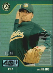 2002 (ATHLETICS) Upper Deck 40-Man Electric Rainbow #59 Erik Hiljus /40