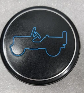 2023-2024 Jeep Wrangler OEM Black w/Blue Jeep Center Cap 9180 68550769AA - Picture 1 of 6