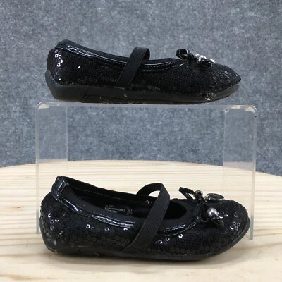 Туфли детские Michael Kors 8 Lil Kory с блестками балетки черные без шнуровки повседневные - Изображение 1 из 4