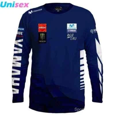 CAMISETA YAMAHA RACING Motocicletas Manga Larga Gráfico 3D Foto 1 de 3