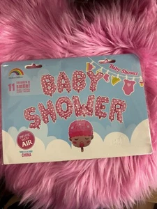 NWT Baby Shower Decorations For Girl Foil Balloon Banner - Picture 1 of 5