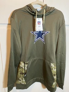 Dallas Cowboys Nike 2022 Sideline Salute to Service Pullover Hoodie- Olive Green - Picture 1 of 14