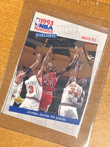 1993-94 Upper Deck Michael Jordan 1993 NBA Playoffs #193 Basketball Card Bulls - Picture 1 of 3