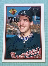 John Smoltz 1989 Bowman Originals Buyback Rookie Signed Autograph RC #/20 Topps