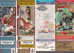 INDIANAPOLIS 500 2000 COMPLETE TICKET   WITH KENNY BRACK PICTURE - Picture 1 of 1