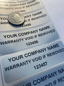 100 grandi etichette personalizzate manomissione garanzia evidente vuoto alta sicurezza [3X1 POLLICI] - Foto 1 di 2