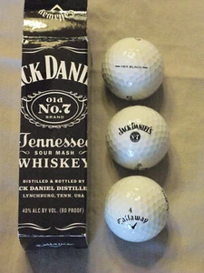 Jack Daniels No.7 Sour Mash Whiskey Callaway 3er Pack Sammler Golfbälle - NEU - Bild 1 von 5