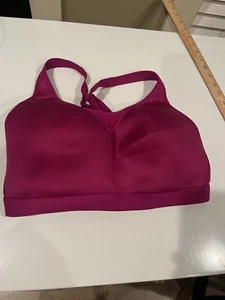 Athleta womens 36 DD Pink Racerback Advance Sports Bra Compression High Impact - Picture 1 of 3