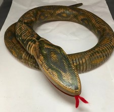 Vintage Large Wood Articulated Snake Folk Art Toy