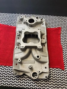 Vintage Edelbrock Street master Aluminum Intake Small Block Chevy Part #3025 - Picture 1 of 13