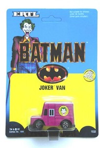 Batman The Movie Joker's Van Ertl 1989 Vintage Carded Diecast Model - Rare