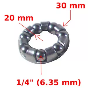 BIKE BALL BEARING CAGE CRANKSHAFT BOTTOM BRACKET 1/4" CRANKSET CHAINSET 7 BMX - Picture 1 of 1
