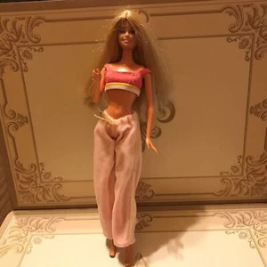 Barbie 1999 Indonesia Blonde Hair with Pink Top and Pant Outfit #47 - Picture 1 of 6