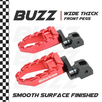 Clavijas anchas delanteras rojas extensibles personalizadas de 1 pulgada para Hypermotard 796 10 11 12 13 14 Foto 1 de 4