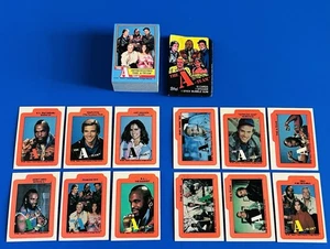 1983 Topps The A-Team 66 -set di carte collezionabili + set di 12 inserti di carte; quasi nuovo + - Foto 1 di 5
