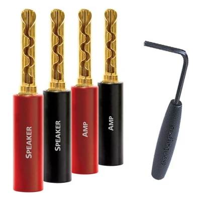 AudioQuest SureGrip 100 Gold Banana Speaker Connectors - 12-Pack - Image 1 of 3