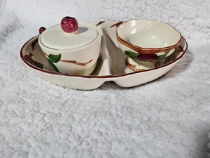 (Set of 4) Vintage Franciscan Apple Sugar Bowl Creamer Vegetable Divided Dish - Picture 1 of 13