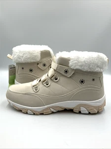 Ashion Mujer Botas de Nieve Impermeables Invierno Botines Marfil/Blanco Piel 10/41 - Imagen 1 de 12