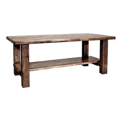 Montana Woodworks Homestead Wood Coffee Table with Shelf in Brown - Image 1 of 4