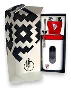 Mate Pampa River Plate - Kit Mate Tradicional + Yerbera - Blanco - Picture 1 of 1
