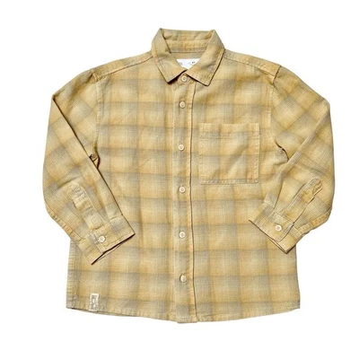 NEW Zara Plaid Button Up Shirt Size 6/7 - Image 1 of 4