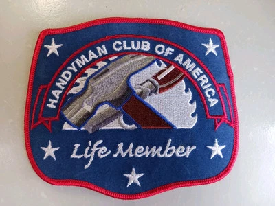 Handyman Club of America Life Member Iron On Embroidered Patch 6" x 5"  - Image 1 of 4