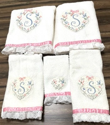 2 Sets (05 Pieces .) American Classics Monograms Bath Towel Set by Cannon - Image 1 of 4