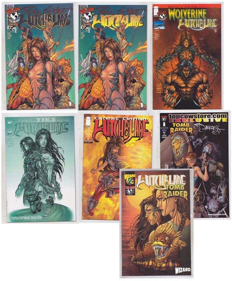 Witchblade Limited Edition Lot x7 Tales Witchblade Platinum #1 Michael Turner - Image 1 of 4