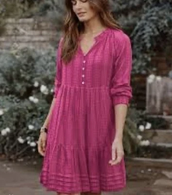 NWT J Jill Hot Pink Knee Length 3/4 Sleeve Dress New Women’s Size M - Image 1 of 4