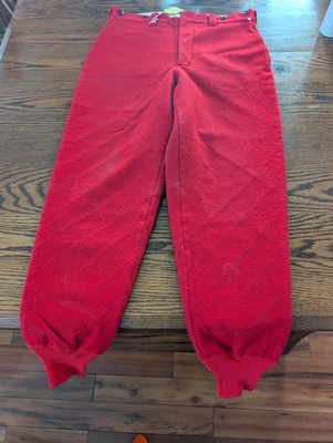 Calça de caça isolada, Woolrich Vintage vermelha, forrada - Imagem 1 de 4