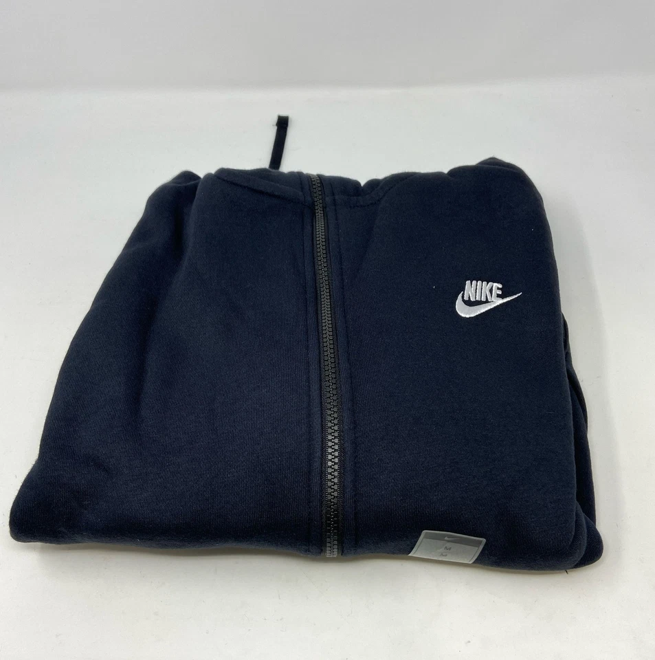 Men's Nike Sportswear Club Fleece Full-zip Hoodie XL Black Sm20