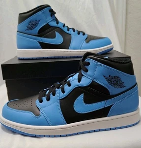 Air Jordan 1 Mid University Blue/Black. Men's size 11. New with box. DQ8426 401 - Picture 1 of 12