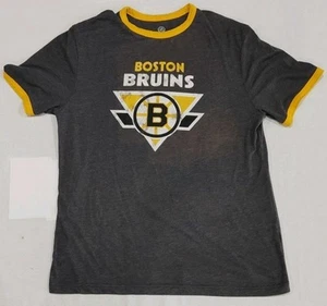 NHL Boston Bruins Ringer TShirt Adult Size Large Super Soft! - Picture 1 of 6