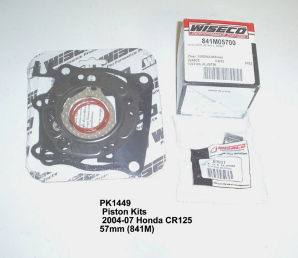 Wiseco PK1449 Forgiato Pistone Top Taglio Guarnizione Kit Honda Gp 125 CR125 - Immagine 1 di 1