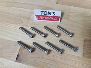 SET OF 8 FUEL WHEEL RIM 8 LUG CENTER CAP REPLACEMENT SCREWS STAINLESS STEEL - Picture 1 of 3