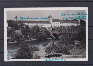 Bahnhofkastenstempel Lambach gelaufen auf Karte nach Baden b. Wien - Picture 1 of 2