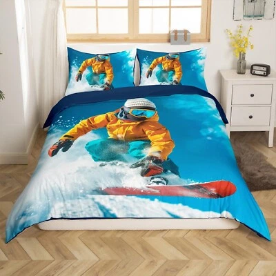 Feelyou Snowboard Bedding Set for Girls Boys Extreme Sports Theme Comforter C... - Image 1 of 4