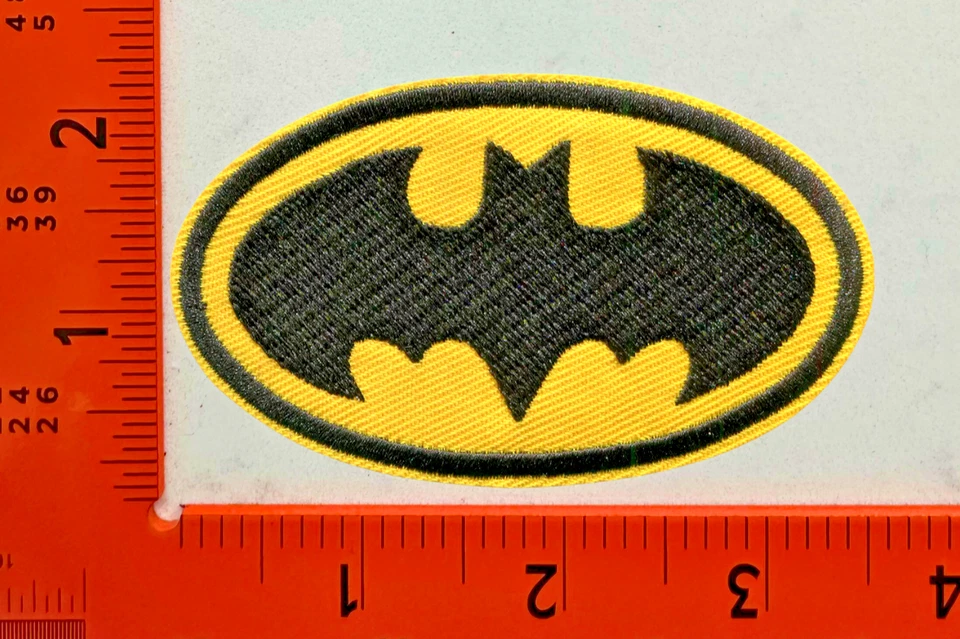 Batman Logo Patch Embroidered Iron-On Sew-On Superhero Emblem Badge - Image 1 of 1