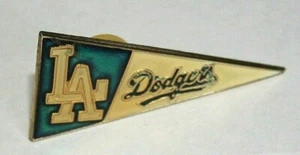 Cappello vintage Los Angeles LA Dodgers baseball pennant squadra spilla bavero anni 70 nuovo NOS - Foto 1 di 3
