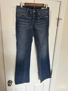 Tommy Hilfiger Women’s Jeans Size 2 Modern Low Rise Bootcut Vertical Pattern - Picture 1 of 19