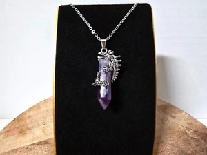 AMETHYST DRACHE ANHÄNGER HALSKETTE EDELSTEIN HEILSCHMUCK NATURSTEIN KRISTALL - Bild 1 von 7