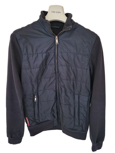 Giacca cappotto uomo PRADA MILANO blu navy taglia EU50 UK40 piccolo medio. Prezzo consigliato £ 1.495.