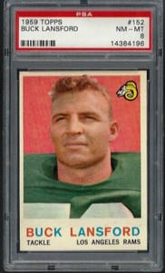1959 Topps #152 Buck Lansford Los Angeles Rams PSA 8 NEAR MINT - MINT 14384196