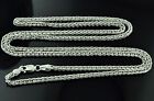 4.90 grams 14k solid white gold foxtail wheat chain necklace 24  inches #4293