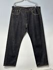 Levis Jeans Mens 40X34 Black 501 Button Fly Straight Fit Denim Pants Western