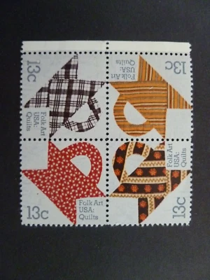 1977 $.13 Block of 4 #1745-1748 Folk Art Issue MNH- See Description & Images - Image 1 of 2