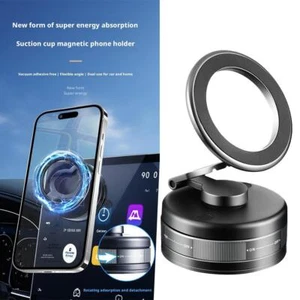 360 Vacuum Strong Magnetic Phone Holder Suction Cup Car Stand Foldable Car M4X4 - Zdjęcie 1 z 13