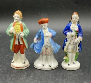 Occupied Japan Figures Hand Painted Set of 3 Colonial Upperclass Men Porcelain - Picture 1 of 6