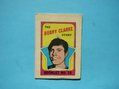 1971/72 O-PEE-CHEE NHL HOCKEY CARD INSERT BOOKLET #10 BOBBY CLARKE SHARP!! OPC - Image 1 of 2