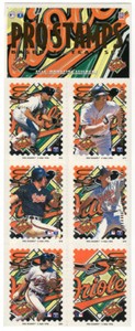1996 MLB Pro Stamps Baseball Team Set BALTIMORE ORIOLES Cal Ripken Jr Mussina